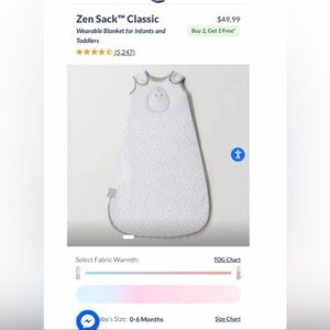 Nested bean Zen Sack Classic